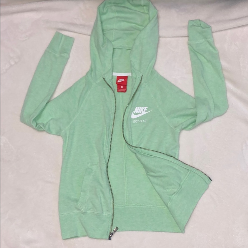 Nike US Girls Youth Medium Mint Zip-up hoodie